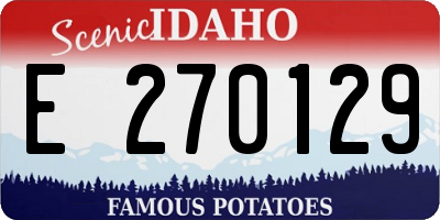 ID license plate E270129