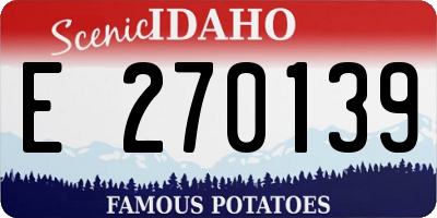 ID license plate E270139