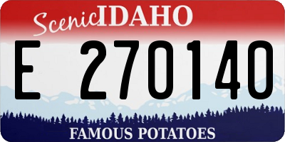 ID license plate E270140