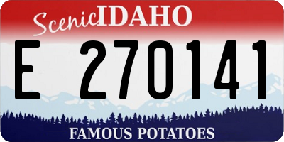 ID license plate E270141