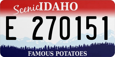 ID license plate E270151
