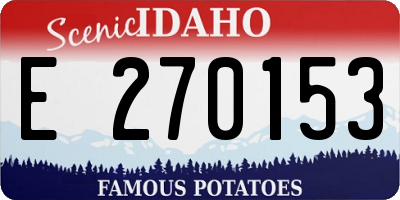 ID license plate E270153