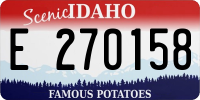ID license plate E270158