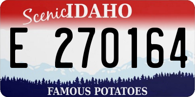 ID license plate E270164