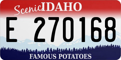 ID license plate E270168