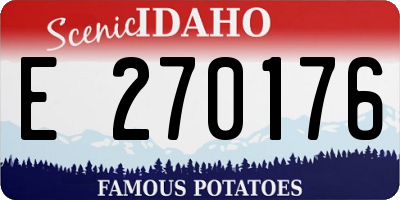 ID license plate E270176