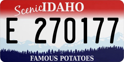 ID license plate E270177
