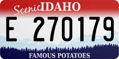 ID license plate E270179
