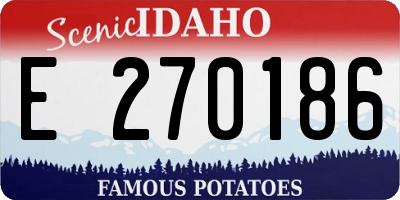 ID license plate E270186
