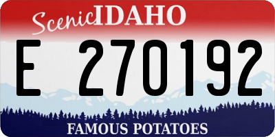ID license plate E270192