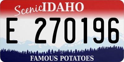 ID license plate E270196