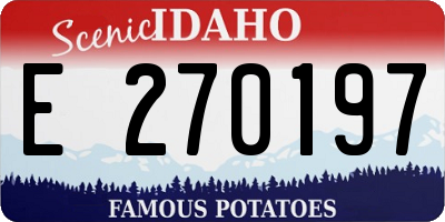ID license plate E270197