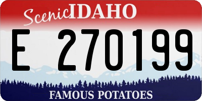 ID license plate E270199