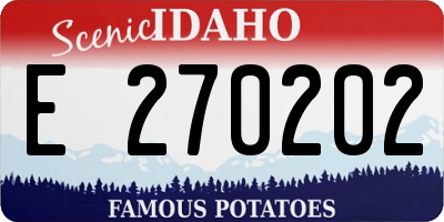 ID license plate E270202