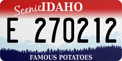 ID license plate E270212