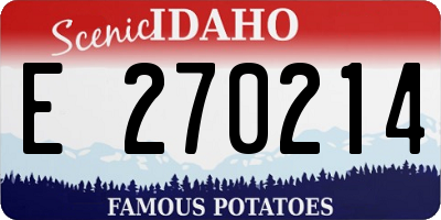 ID license plate E270214