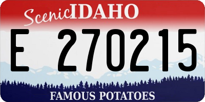 ID license plate E270215