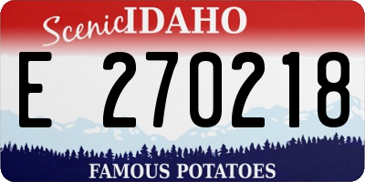 ID license plate E270218