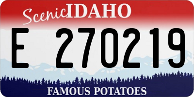 ID license plate E270219