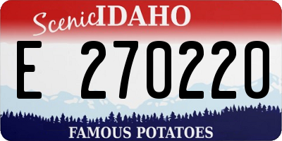 ID license plate E270220