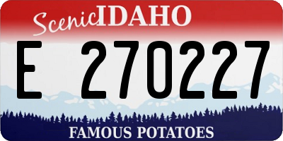 ID license plate E270227