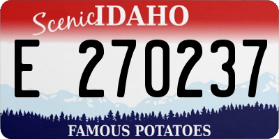 ID license plate E270237