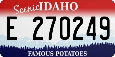 ID license plate E270249