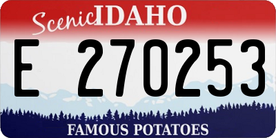 ID license plate E270253