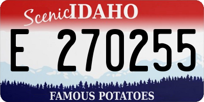 ID license plate E270255