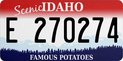 ID license plate E270274