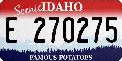 ID license plate E270275