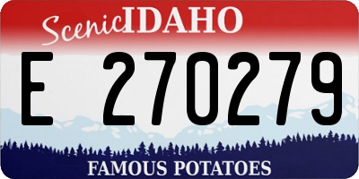 ID license plate E270279