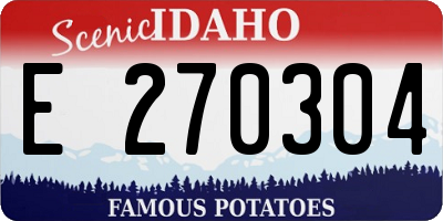 ID license plate E270304