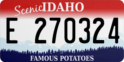 ID license plate E270324