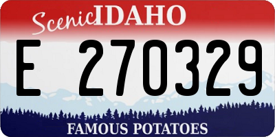 ID license plate E270329