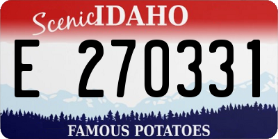 ID license plate E270331