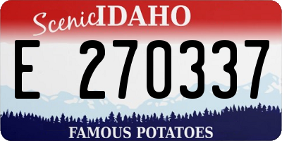 ID license plate E270337