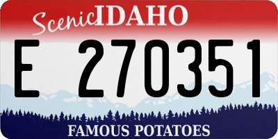 ID license plate E270351