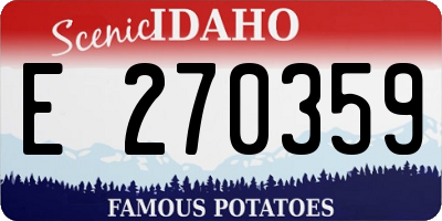 ID license plate E270359