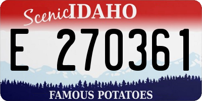 ID license plate E270361
