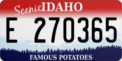 ID license plate E270365