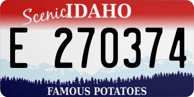 ID license plate E270374