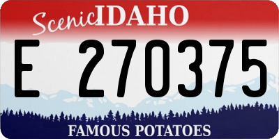 ID license plate E270375