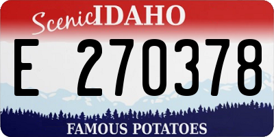ID license plate E270378