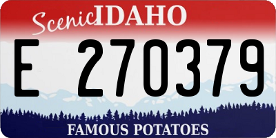 ID license plate E270379