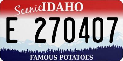 ID license plate E270407