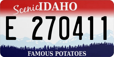 ID license plate E270411