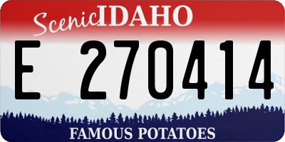 ID license plate E270414