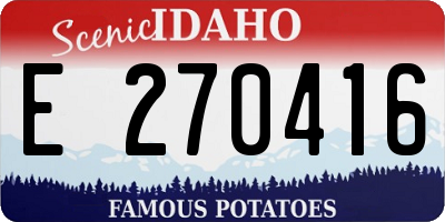 ID license plate E270416