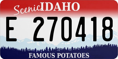 ID license plate E270418